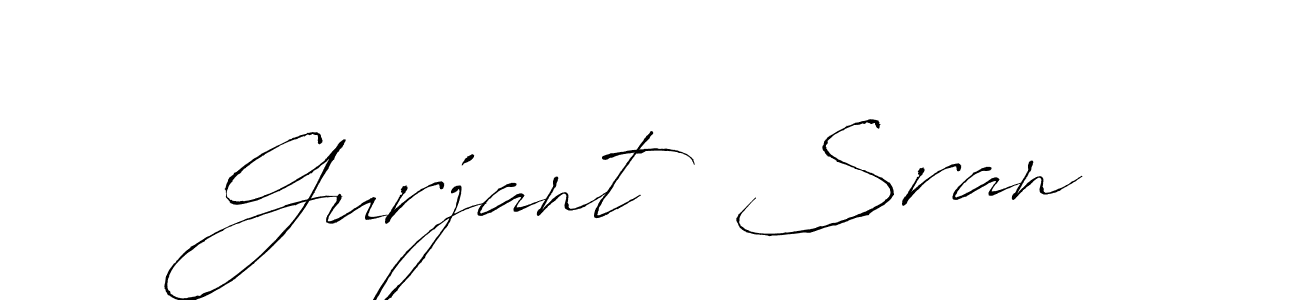How to make Gurjant  Sran name signature. Use Antro_Vectra style for creating short signs online. This is the latest handwritten sign. Gurjant  Sran signature style 6 images and pictures png