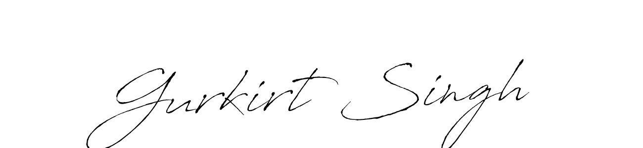 Create a beautiful signature design for name Gurkirt Singh. With this signature (Antro_Vectra) fonts, you can make a handwritten signature for free. Gurkirt Singh signature style 6 images and pictures png