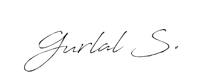 This is the best signature style for the Gurlal S. name. Also you like these signature font (Antro_Vectra). Mix name signature. Gurlal S. signature style 6 images and pictures png