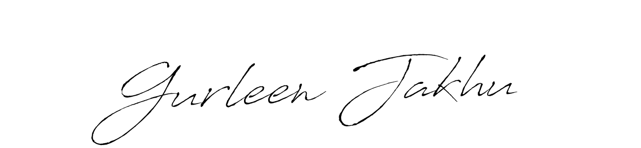 How to make Gurleen Jakhu name signature. Use Antro_Vectra style for creating short signs online. This is the latest handwritten sign. Gurleen Jakhu signature style 6 images and pictures png