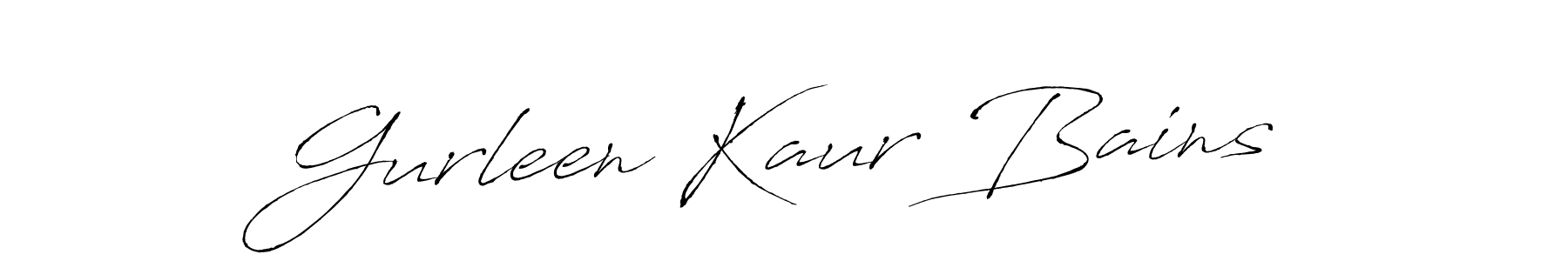 Gurleen Kaur Bains stylish signature style. Best Handwritten Sign (Antro_Vectra) for my name. Handwritten Signature Collection Ideas for my name Gurleen Kaur Bains. Gurleen Kaur Bains signature style 6 images and pictures png