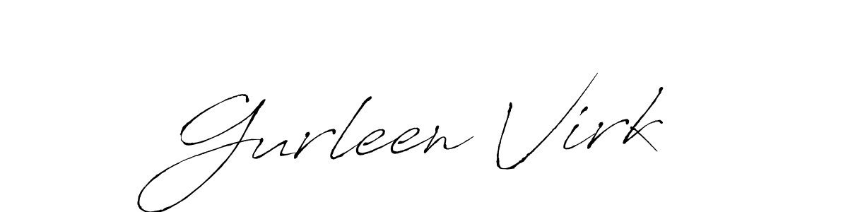 Make a beautiful signature design for name Gurleen Virk. With this signature (Antro_Vectra) style, you can create a handwritten signature for free. Gurleen Virk signature style 6 images and pictures png
