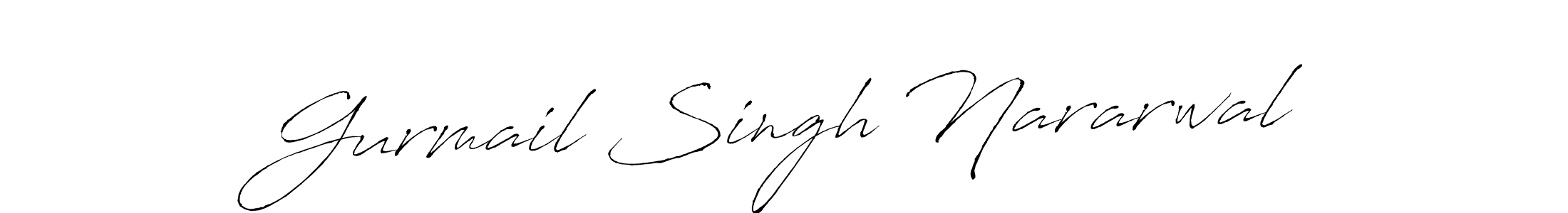 Also we have Gurmail Singh Nararwal name is the best signature style. Create professional handwritten signature collection using Antro_Vectra autograph style. Gurmail Singh Nararwal signature style 6 images and pictures png