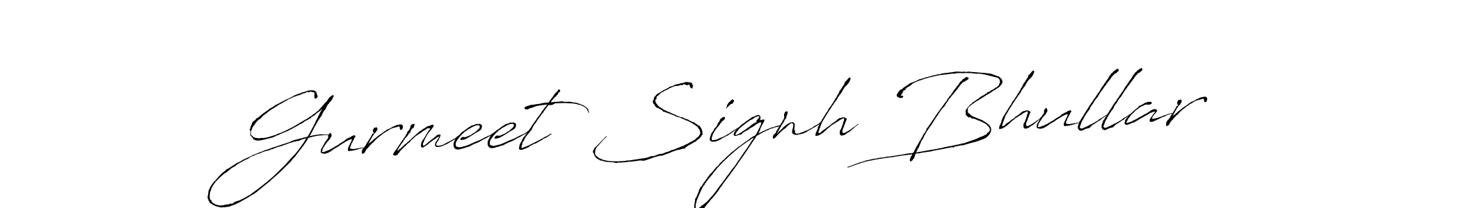 How to make Gurmeet Signh Bhullar name signature. Use Antro_Vectra style for creating short signs online. This is the latest handwritten sign. Gurmeet Signh Bhullar signature style 6 images and pictures png