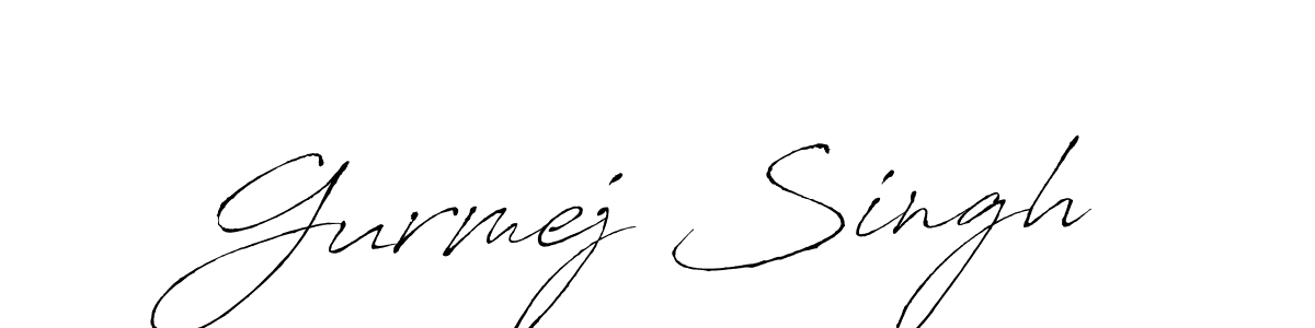 Make a beautiful signature design for name Gurmej Singh. With this signature (Antro_Vectra) style, you can create a handwritten signature for free. Gurmej Singh signature style 6 images and pictures png