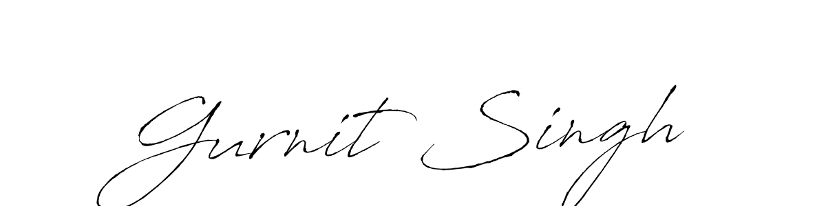 How to make Gurnit Singh name signature. Use Antro_Vectra style for creating short signs online. This is the latest handwritten sign. Gurnit Singh signature style 6 images and pictures png
