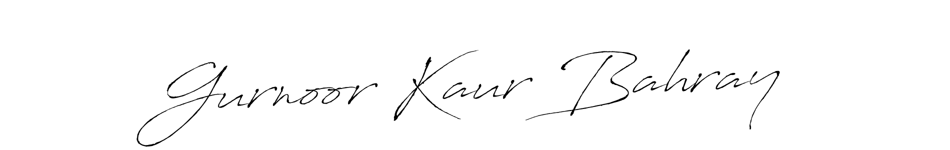 Antro_Vectra is a professional signature style that is perfect for those who want to add a touch of class to their signature. It is also a great choice for those who want to make their signature more unique. Get Gurnoor Kaur Bahray name to fancy signature for free. Gurnoor Kaur Bahray signature style 6 images and pictures png