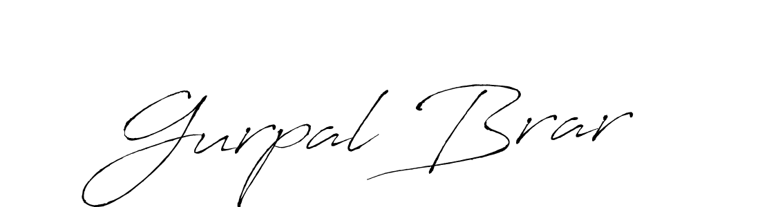 How to make Gurpal Brar name signature. Use Antro_Vectra style for creating short signs online. This is the latest handwritten sign. Gurpal Brar signature style 6 images and pictures png