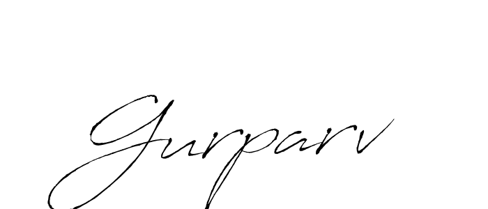 Antro_Vectra is a professional signature style that is perfect for those who want to add a touch of class to their signature. It is also a great choice for those who want to make their signature more unique. Get Gurparv name to fancy signature for free. Gurparv signature style 6 images and pictures png