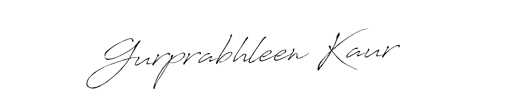 Create a beautiful signature design for name Gurprabhleen Kaur. With this signature (Antro_Vectra) fonts, you can make a handwritten signature for free. Gurprabhleen Kaur signature style 6 images and pictures png