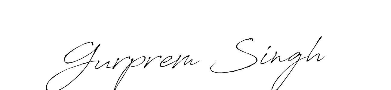 Design your own signature with our free online signature maker. With this signature software, you can create a handwritten (Antro_Vectra) signature for name Gurprem Singh. Gurprem Singh signature style 6 images and pictures png