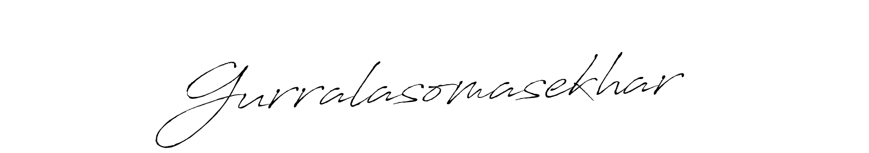 Make a beautiful signature design for name Gurralasomasekhar. With this signature (Antro_Vectra) style, you can create a handwritten signature for free. Gurralasomasekhar signature style 6 images and pictures png