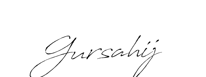 Use a signature maker to create a handwritten signature online. With this signature software, you can design (Antro_Vectra) your own signature for name Gursahij. Gursahij signature style 6 images and pictures png
