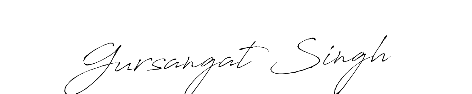 How to make Gursangat Singh signature? Antro_Vectra is a professional autograph style. Create handwritten signature for Gursangat Singh name. Gursangat Singh signature style 6 images and pictures png