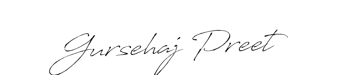 Gursehaj Preet stylish signature style. Best Handwritten Sign (Antro_Vectra) for my name. Handwritten Signature Collection Ideas for my name Gursehaj Preet. Gursehaj Preet signature style 6 images and pictures png