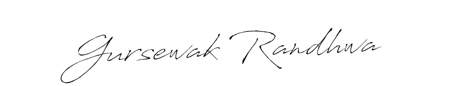 Gursewak Randhwa stylish signature style. Best Handwritten Sign (Antro_Vectra) for my name. Handwritten Signature Collection Ideas for my name Gursewak Randhwa. Gursewak Randhwa signature style 6 images and pictures png