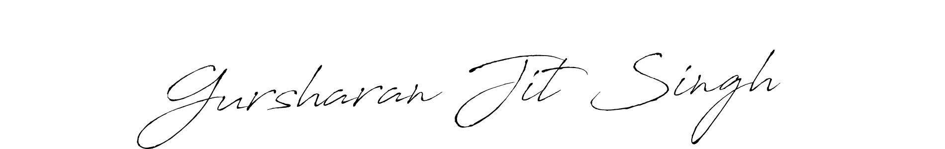 Make a beautiful signature design for name Gursharan Jit Singh. With this signature (Antro_Vectra) style, you can create a handwritten signature for free. Gursharan Jit Singh signature style 6 images and pictures png