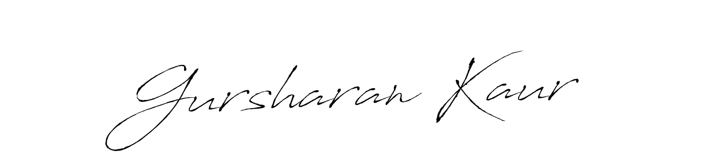 Gursharan Kaur stylish signature style. Best Handwritten Sign (Antro_Vectra) for my name. Handwritten Signature Collection Ideas for my name Gursharan Kaur. Gursharan Kaur signature style 6 images and pictures png