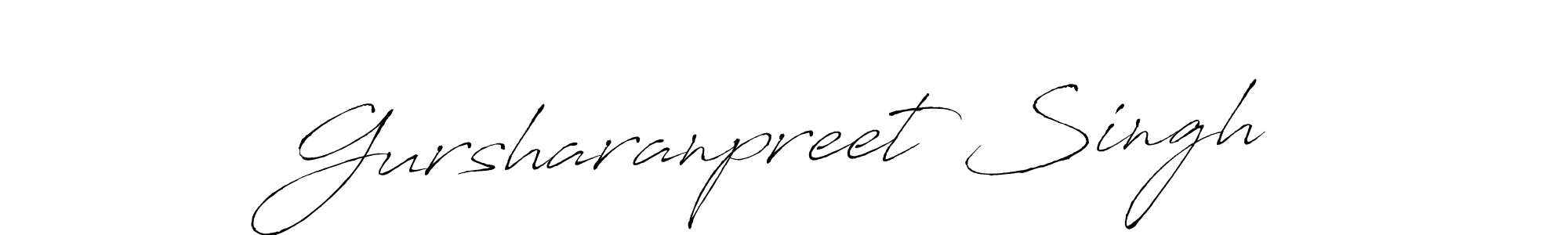 Make a beautiful signature design for name Gursharanpreet Singh. With this signature (Antro_Vectra) style, you can create a handwritten signature for free. Gursharanpreet Singh signature style 6 images and pictures png