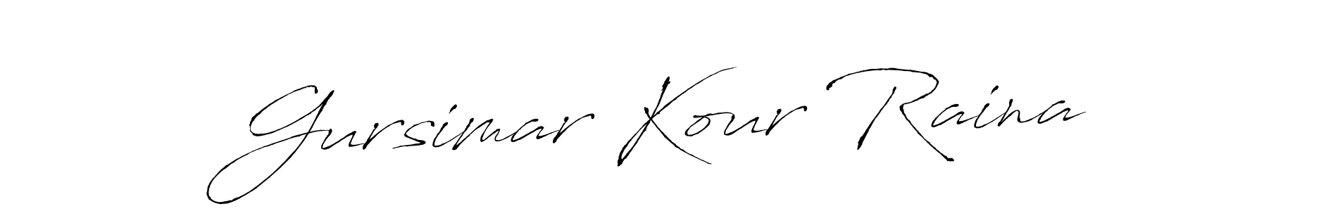 Use a signature maker to create a handwritten signature online. With this signature software, you can design (Antro_Vectra) your own signature for name Gursimar Kour Raina. Gursimar Kour Raina signature style 6 images and pictures png