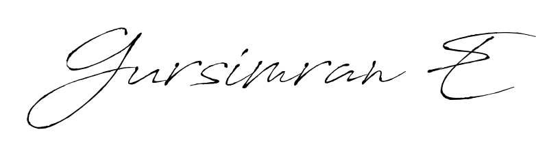 Quickly download Gursimran E name signature in high-resolution PNG using Antro_Vectra style. Ready to insert into PDFs and online applications. Gursimran E signature style 6 images and pictures png