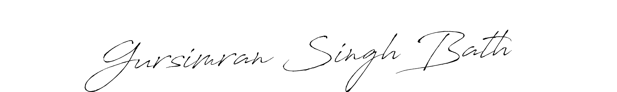 Once you've used our free online signature maker to create your best signature Antro_Vectra style, it's time to enjoy all of the benefits that Gursimran Singh Bath name signing documents. Gursimran Singh Bath signature style 6 images and pictures png