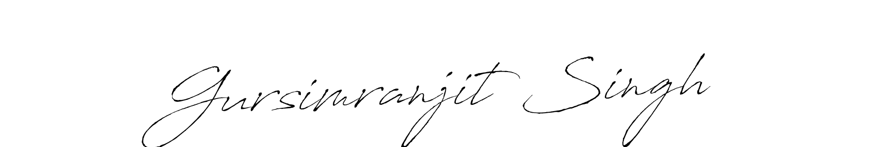 Gursimranjit Singh stylish signature style. Best Handwritten Sign (Antro_Vectra) for my name. Handwritten Signature Collection Ideas for my name Gursimranjit Singh. Gursimranjit Singh signature style 6 images and pictures png