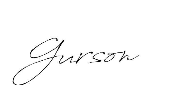 Design your own signature with our free online signature maker. With this signature software, you can create a handwritten (Antro_Vectra) signature for name Gurson. Gurson signature style 6 images and pictures png