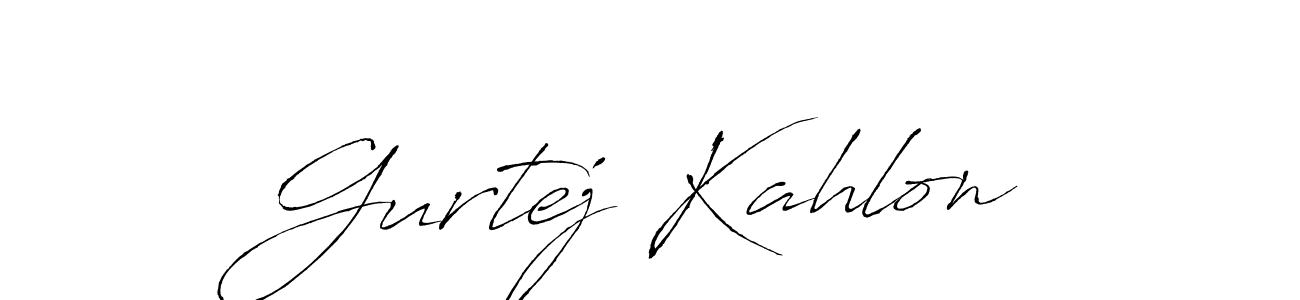 Design your own signature with our free online signature maker. With this signature software, you can create a handwritten (Antro_Vectra) signature for name Gurtej Kahlon. Gurtej Kahlon signature style 6 images and pictures png