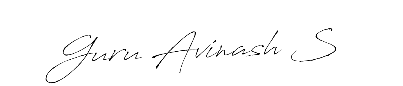 Guru Avinash S stylish signature style. Best Handwritten Sign (Antro_Vectra) for my name. Handwritten Signature Collection Ideas for my name Guru Avinash S. Guru Avinash S signature style 6 images and pictures png