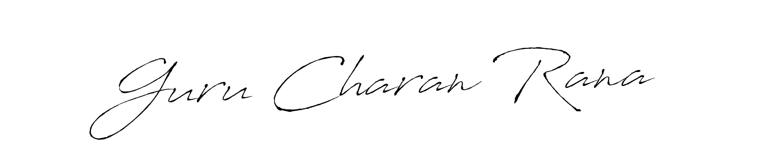 Similarly Antro_Vectra is the best handwritten signature design. Signature creator online .You can use it as an online autograph creator for name Guru Charan Rana. Guru Charan Rana signature style 6 images and pictures png