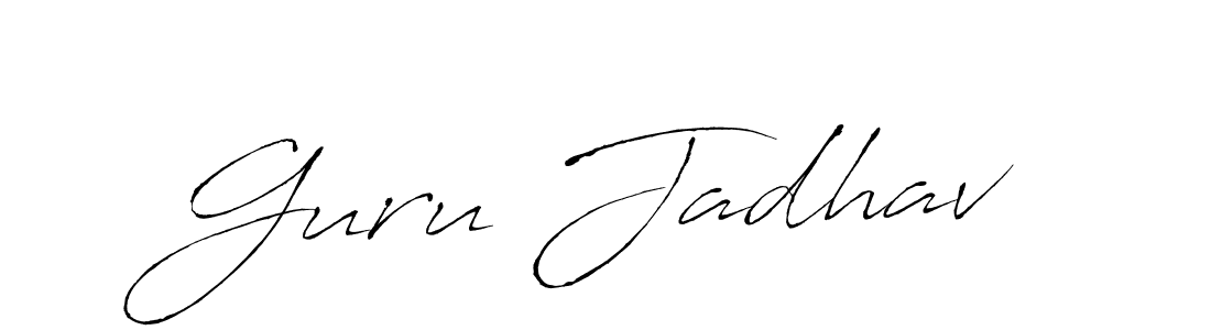 Similarly Antro_Vectra is the best handwritten signature design. Signature creator online .You can use it as an online autograph creator for name Guru Jadhav. Guru Jadhav signature style 6 images and pictures png