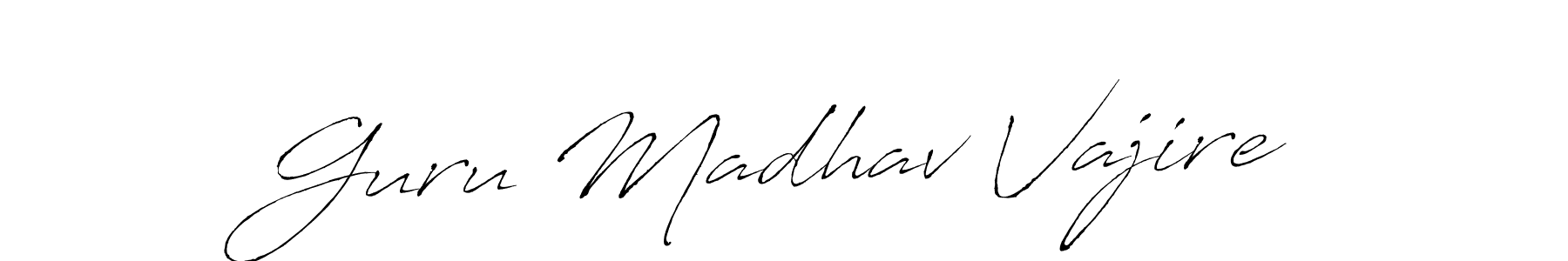 It looks lik you need a new signature style for name Guru Madhav Vajire. Design unique handwritten (Antro_Vectra) signature with our free signature maker in just a few clicks. Guru Madhav Vajire signature style 6 images and pictures png