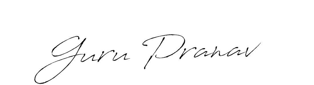 Make a beautiful signature design for name Guru Pranav. With this signature (Antro_Vectra) style, you can create a handwritten signature for free. Guru Pranav signature style 6 images and pictures png