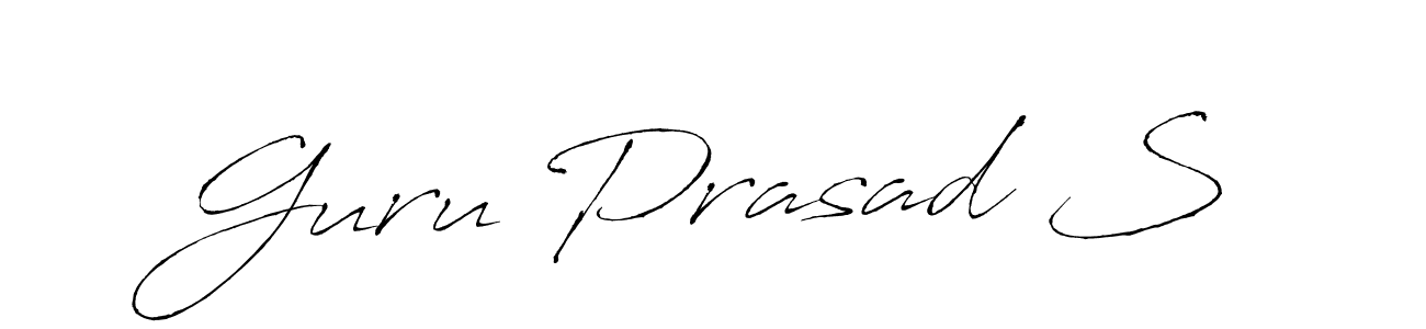 Design your own signature with our free online signature maker. With this signature software, you can create a handwritten (Antro_Vectra) signature for name Guru Prasad S. Guru Prasad S signature style 6 images and pictures png