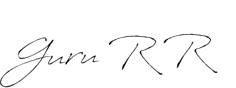 Create a beautiful signature design for name Guru R R. With this signature (Antro_Vectra) fonts, you can make a handwritten signature for free. Guru R R signature style 6 images and pictures png