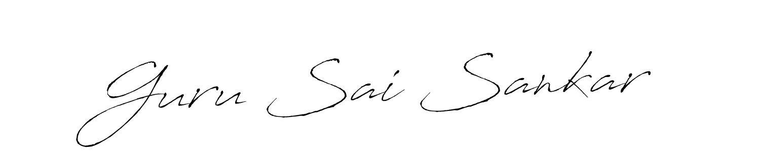 Use a signature maker to create a handwritten signature online. With this signature software, you can design (Antro_Vectra) your own signature for name Guru Sai Sankar. Guru Sai Sankar signature style 6 images and pictures png