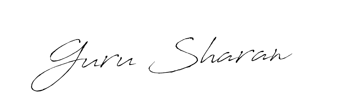 Guru Sharan stylish signature style. Best Handwritten Sign (Antro_Vectra) for my name. Handwritten Signature Collection Ideas for my name Guru Sharan. Guru Sharan signature style 6 images and pictures png
