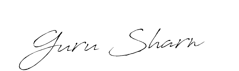 How to make Guru Sharn name signature. Use Antro_Vectra style for creating short signs online. This is the latest handwritten sign. Guru Sharn signature style 6 images and pictures png