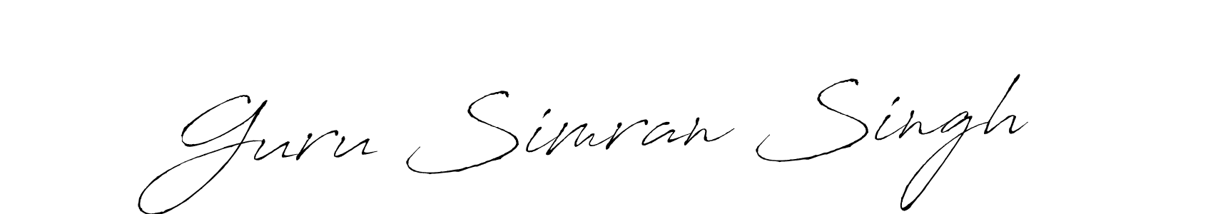 Also You can easily find your signature by using the search form. We will create Guru Simran Singh name handwritten signature images for you free of cost using Antro_Vectra sign style. Guru Simran Singh signature style 6 images and pictures png