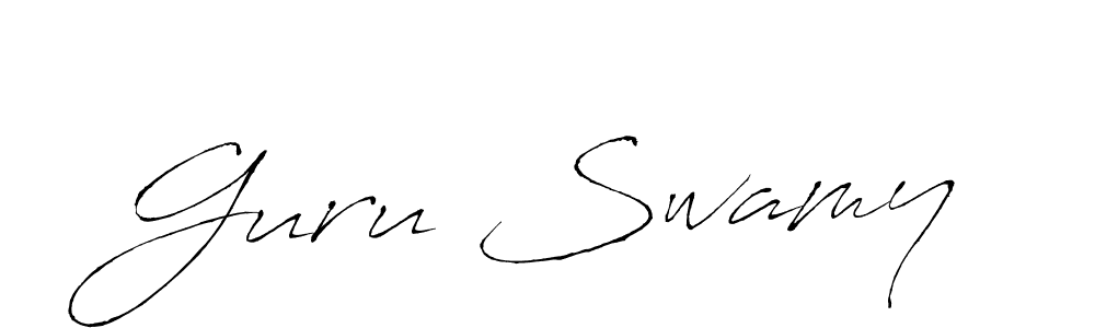 Design your own signature with our free online signature maker. With this signature software, you can create a handwritten (Antro_Vectra) signature for name Guru Swamy. Guru Swamy signature style 6 images and pictures png