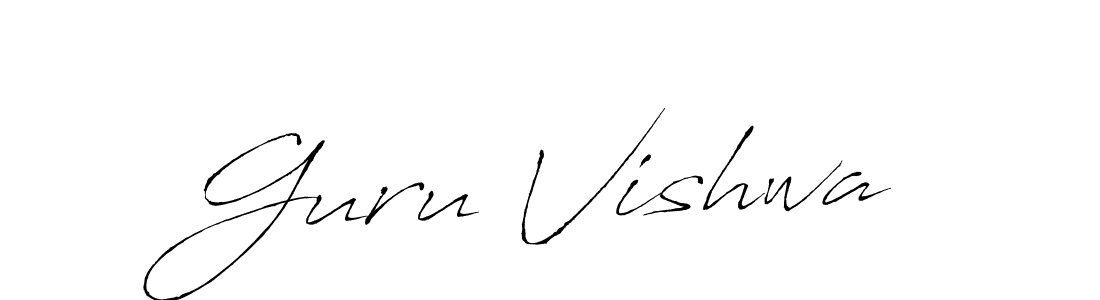 Create a beautiful signature design for name Guru Vishwa. With this signature (Antro_Vectra) fonts, you can make a handwritten signature for free. Guru Vishwa signature style 6 images and pictures png