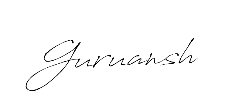 Similarly Antro_Vectra is the best handwritten signature design. Signature creator online .You can use it as an online autograph creator for name Guruansh. Guruansh signature style 6 images and pictures png