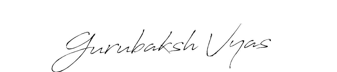 Gurubaksh Vyas stylish signature style. Best Handwritten Sign (Antro_Vectra) for my name. Handwritten Signature Collection Ideas for my name Gurubaksh Vyas. Gurubaksh Vyas signature style 6 images and pictures png