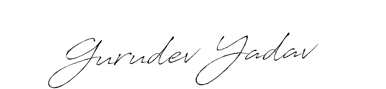 Also we have Gurudev Yadav name is the best signature style. Create professional handwritten signature collection using Antro_Vectra autograph style. Gurudev Yadav signature style 6 images and pictures png