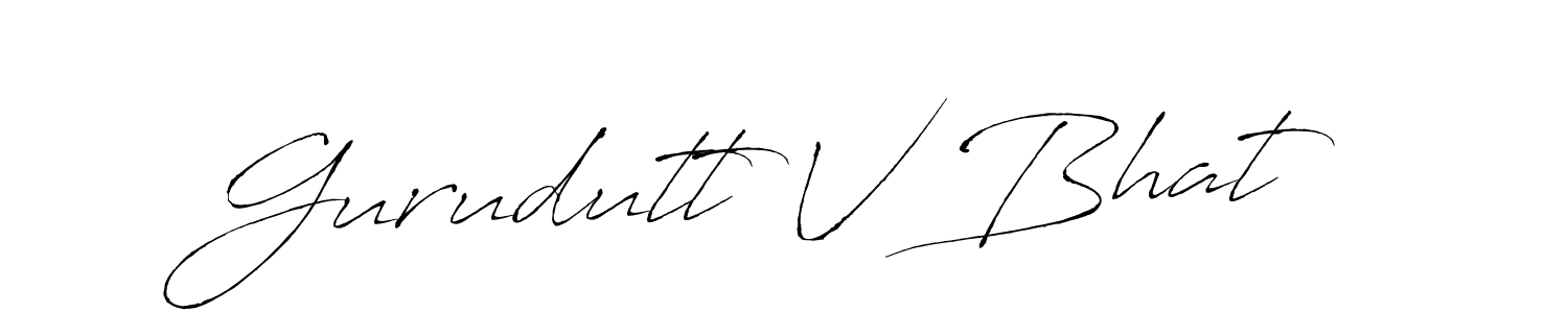 You should practise on your own different ways (Antro_Vectra) to write your name (Gurudutt V Bhat) in signature. don't let someone else do it for you. Gurudutt V Bhat signature style 6 images and pictures png