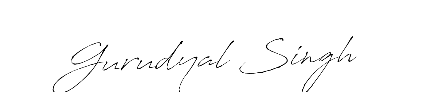 Create a beautiful signature design for name Gurudyal Singh. With this signature (Antro_Vectra) fonts, you can make a handwritten signature for free. Gurudyal Singh signature style 6 images and pictures png