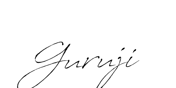 You should practise on your own different ways (Antro_Vectra) to write your name (Guruji) in signature. don't let someone else do it for you. Guruji signature style 6 images and pictures png