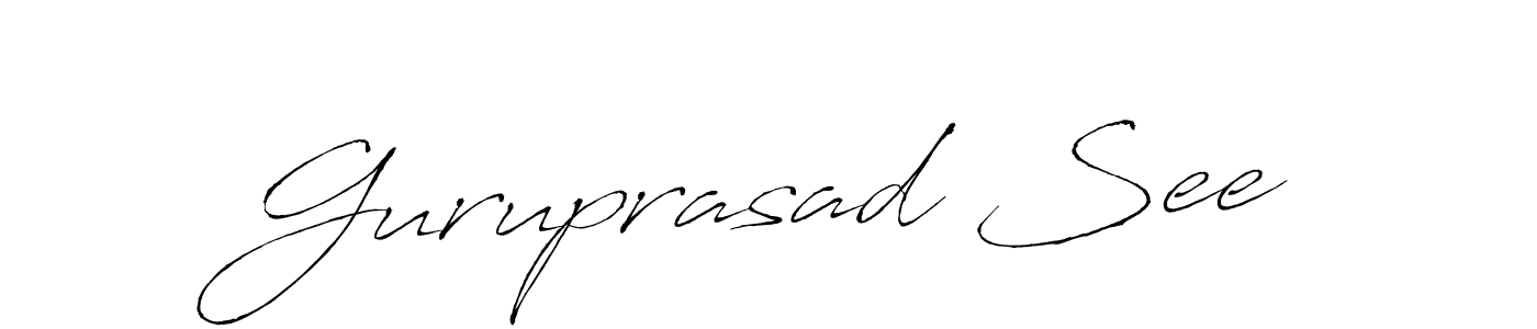 Design your own signature with our free online signature maker. With this signature software, you can create a handwritten (Antro_Vectra) signature for name Guruprasad See. Guruprasad See signature style 6 images and pictures png