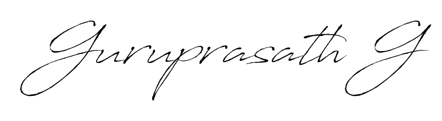 You should practise on your own different ways (Antro_Vectra) to write your name (Guruprasath G) in signature. Don't let someone else do it for you. Guruprasath G signature style 6 images and pictures png